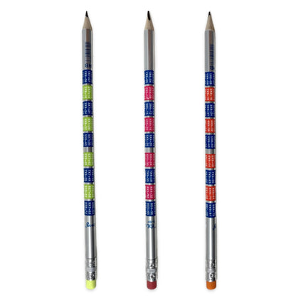 A set of pencils. Multiplication table