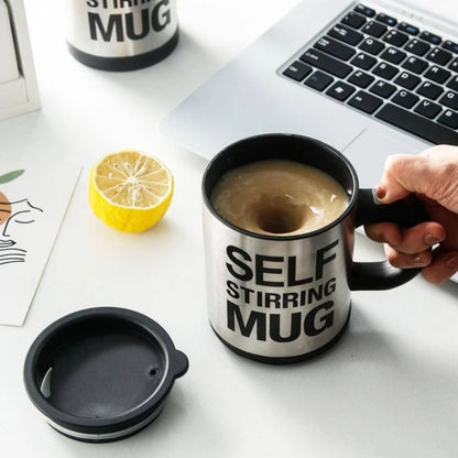 Self-stirring cup